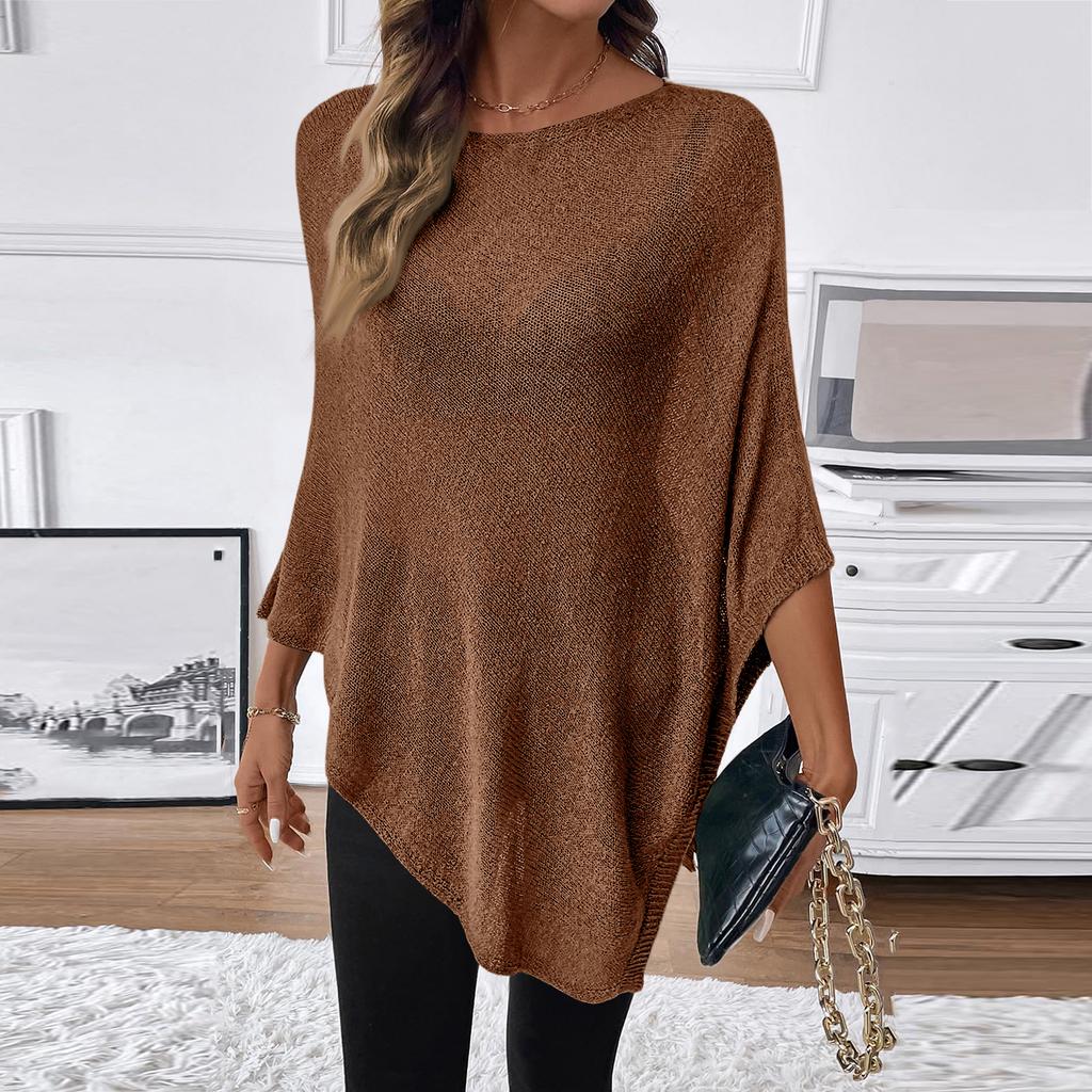 Damen Leichte Strand-Übergangsjacke Kurzarm Durchbrochen Lockerer Sitz Lässiges Sommer-Pullover-Top für Urlaub Reisen