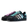 Originals Superstar 2 Mismatched Abrasion Resistant Low Top Skateboard Shoes Unisex Pink Blue JI0079(Team991-)