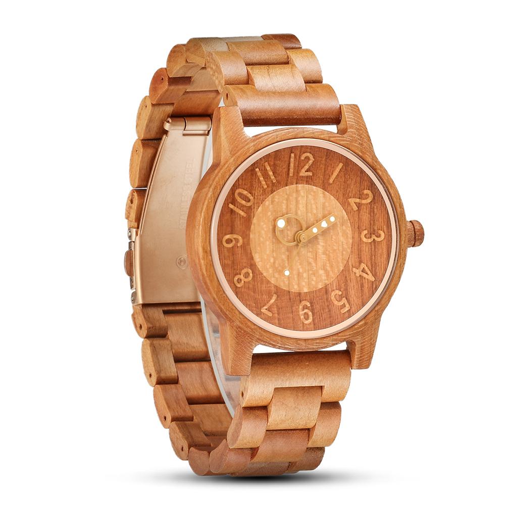 Fashion Men's Wooden Watch Multi-functional Quartz Movement Elegant Blend of Nature and Technology for Women Watch