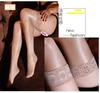 Shinny Women Sexy Stockings 70D Oil Silicone Lace Stay Up Top Thigh High Leg For Womens Over The Knee Long Knit Socks 2Pairs