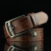 Brown Faux Leather Punk Fashion Belt with Alloy Pin Buckle and Rivet Strap