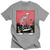 Handsome Mens Death Tarot T-shirt Short-Sleeve Cotton Tshirt Major Arcana Halloween Spooky Skeleton Creepy Tees Shirt Apparel