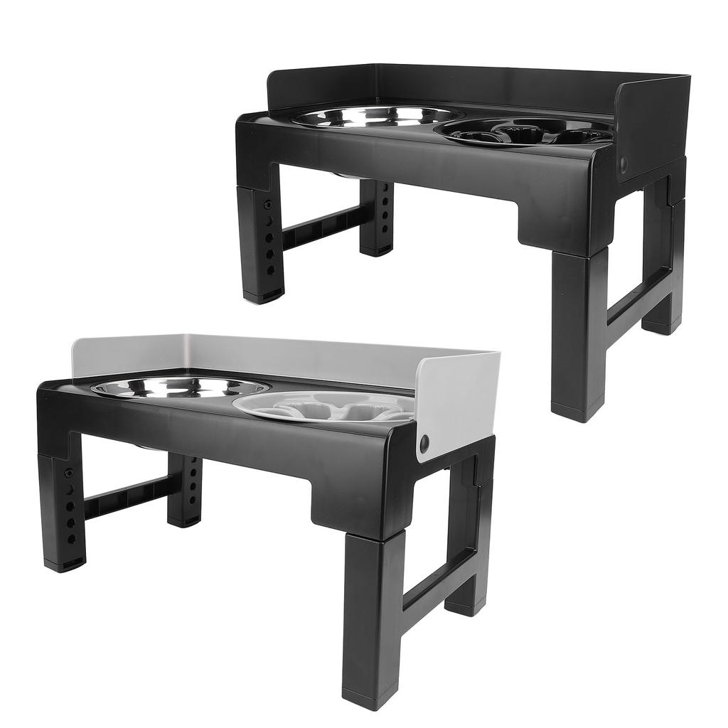 Elevated Pet Bowl Adjustable Height Neck Protection Stainless Steel Sturdy Structure for Medium Larg