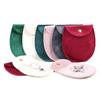 Pack of 15 Elegant Oval Flocking Pouches for Jewelry Storage Soft and Sturdy Portable for Gifting and Display Solution
