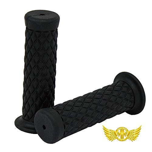 

Diamond handle grip for motorcycles, non-penetrating type, black 7/8 inch чёрный