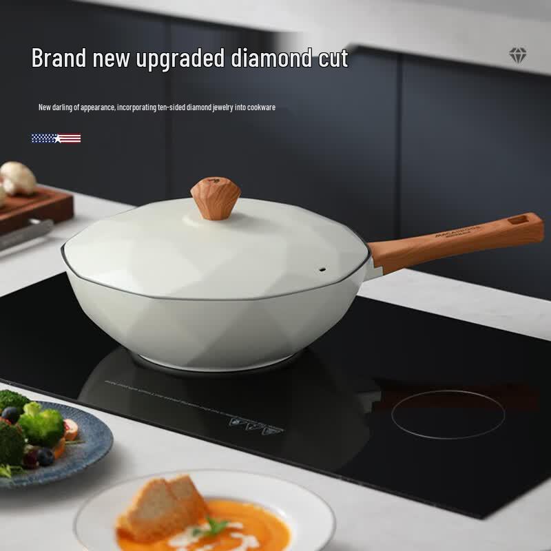Macaiiroos Non-Stick Maifan Stone Flat Wok