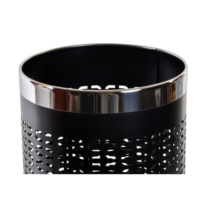 Porte-parapluie - Acier - Blanc Et Noir - 23 X 23 X 50 Cm - Lot De 2 Unités