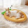 Bunny Bed Soft Warm Carrot Shape Sleeping Mat Rabbits Bed Carrot Shape for Pet Chinchilla Guinea Hedgehog Indoor Outdoor Couch