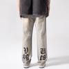 Jeans Harajuku Hip Hop Straight  Leg Pants Oversized Print Y2k Men’s Jeans Casual Mopping Black Jeans Hot Streetwear