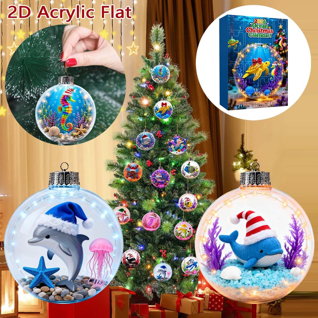 Animals Advent Calendar - 2D Hanging Ornament for Christmas Countdown