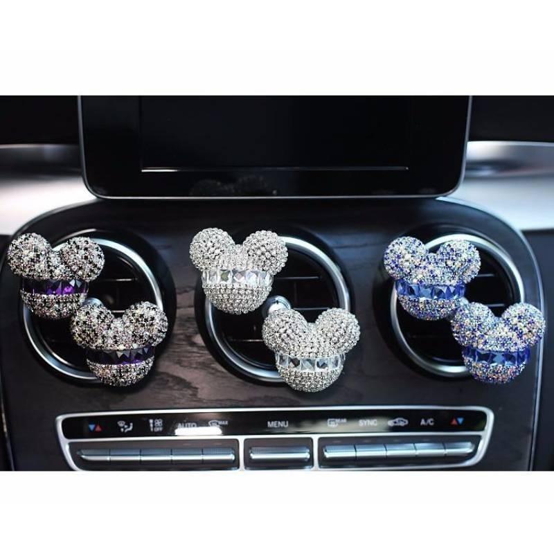 Car Perfume Mouse Air Conditioner Mouthpiece Fashion Classic Rhinestones
