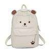 Schoolbag Easy Bear School Bag New Japanese Cute Canvas Brown Milk White Bear Large Capacity Versatile Student Soft Girl Shoulders