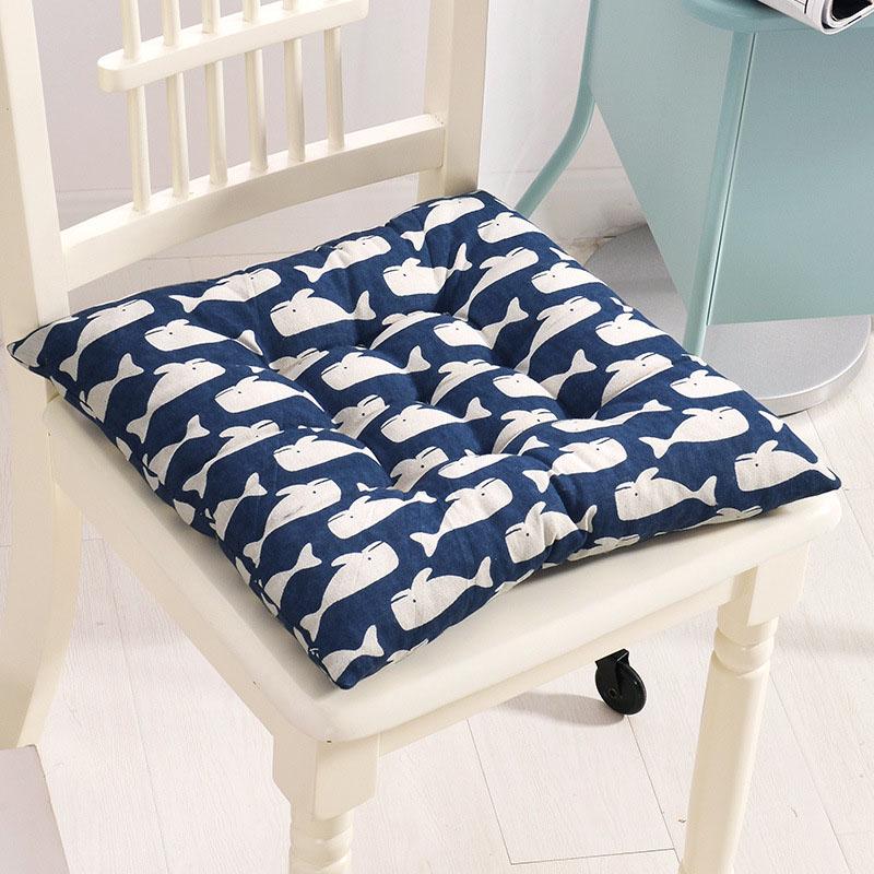 

Подушка на сиденье Съемная Подушка для стола и стула Офис Дом Патио Однотонный Коврик-подушка Завязки M-Dolphin