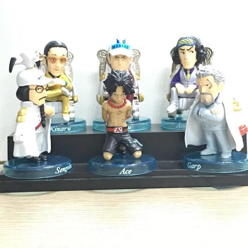 Pirate Figures: Aokiji, Kizaru, Akainu, Garp, Sengoku, Ace Models – Summit War Arc Desktop Ornaments