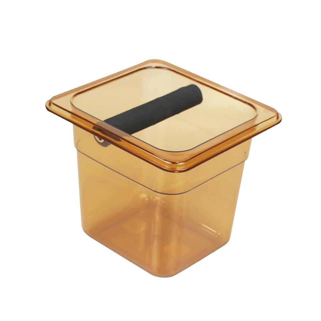 Acrylic Coffee Ground Knock Container bin Waste with Rubber Bar Non Slip Base for Western