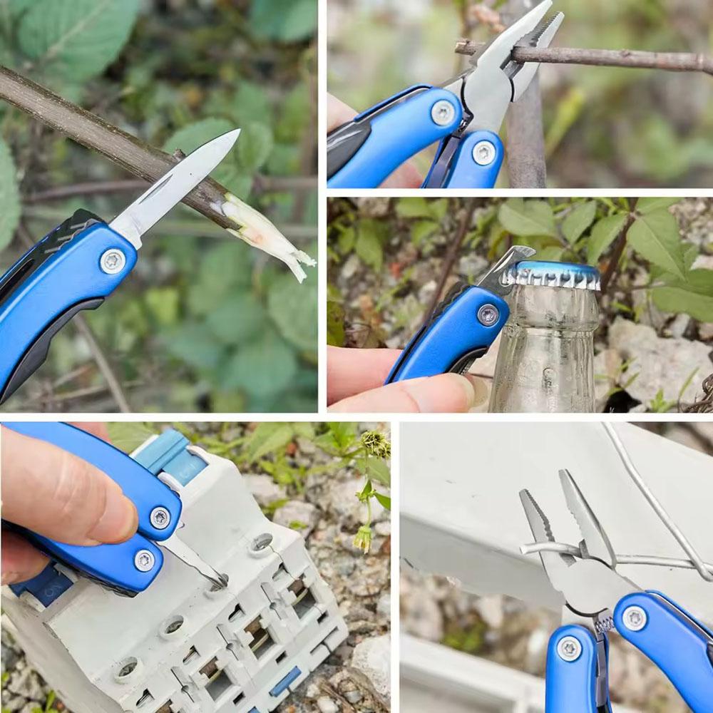 Přenosné kapesní víceúčelové kleště, odizolovací nástroj, skládací nůž, multi-tool pro venkovní kempování, skládací multifunkční ruční nářadí