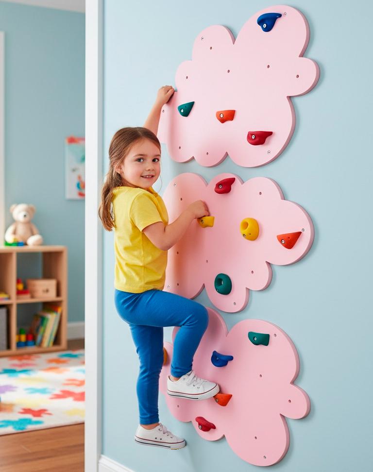 Climbing Wall Cloud 3 White - Gray Holds