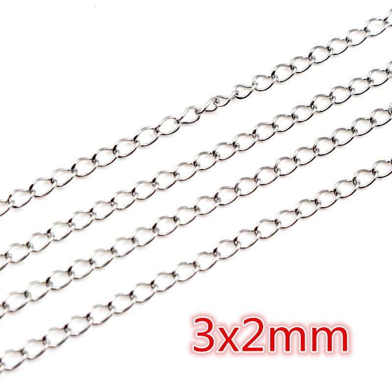

5 Meters/Lot Never Fade Stainless Steel Multi Styles Necklace Chains For DIY Jewelry Making Findings Accessories Handmade