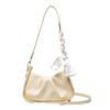 Gefaltete Achseltasche Damenmode Perlenkette Schulter Umhängetasche Damen Kleine quadratische Tasche