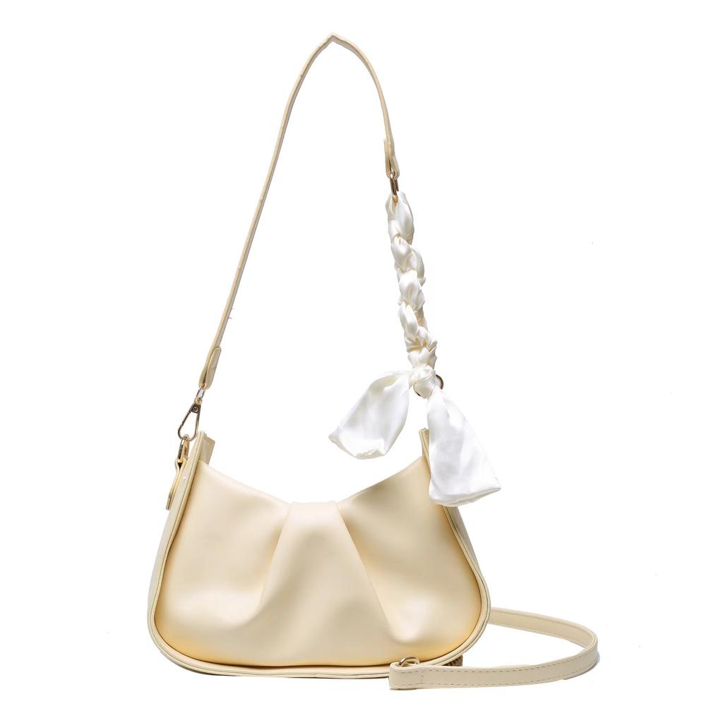 Gefaltete Achseltasche Damenmode Perlenkette Schulter Umhängetasche Damen Kleine quadratische Tasche