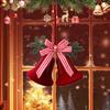 Christmas Bell Ornaments For Tree Flocking Holiday Decoration Hangable Christmas Decorations For Home Front Door Office Wreath