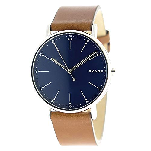 Skagen Signature Quartz Men's Watch SKW6355 Navy/Brown [Parallel Import]