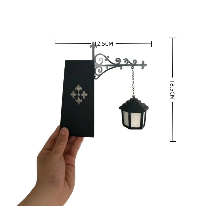 Vintage Gothic Metal Reading Lamp Led Night Light Ornament Book Decor Hanging Bookshelf Lamp For Study Home Library