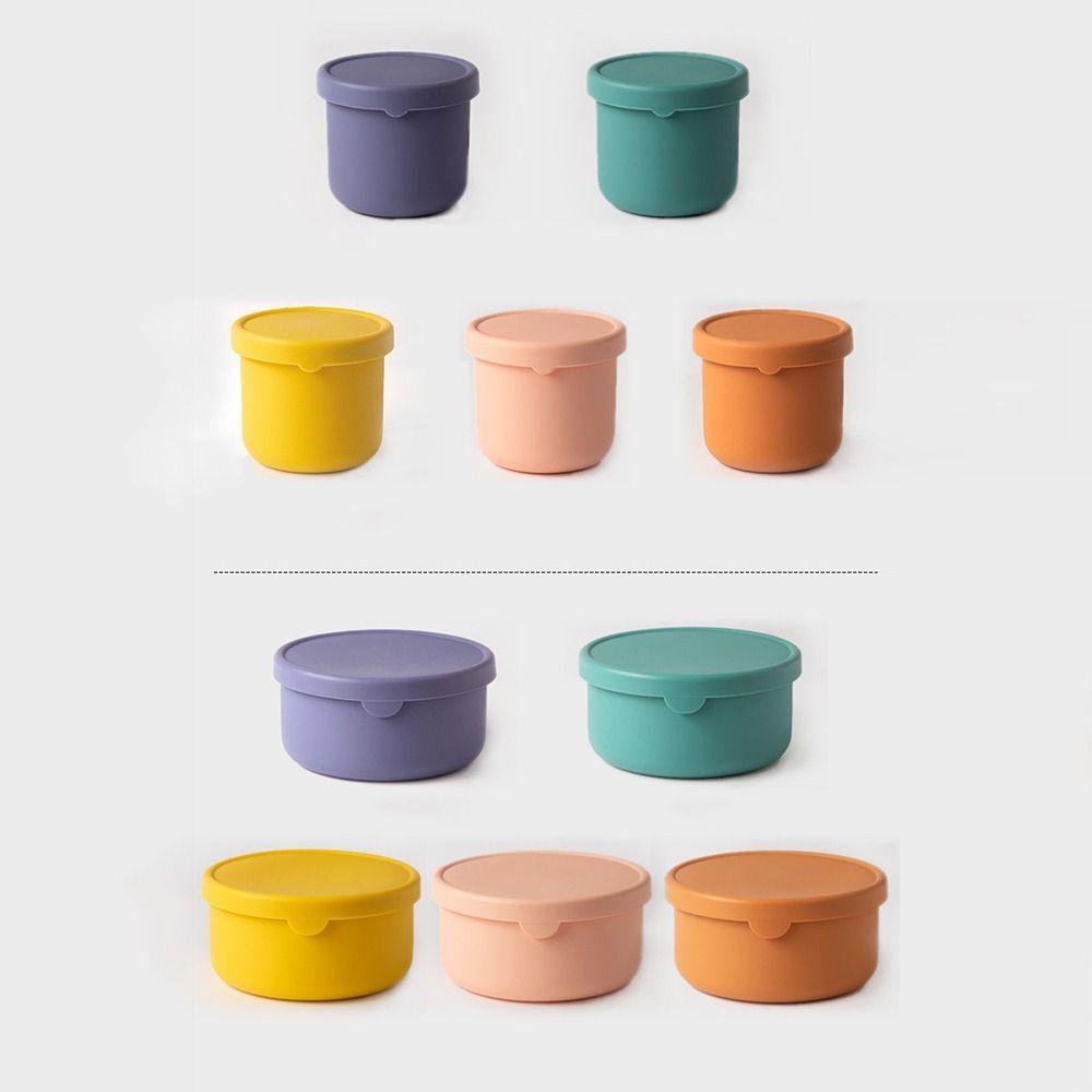 Reusable Lunch Boxes Lids Silicone Bowl Eco-friendly Freezer Molds  Kids