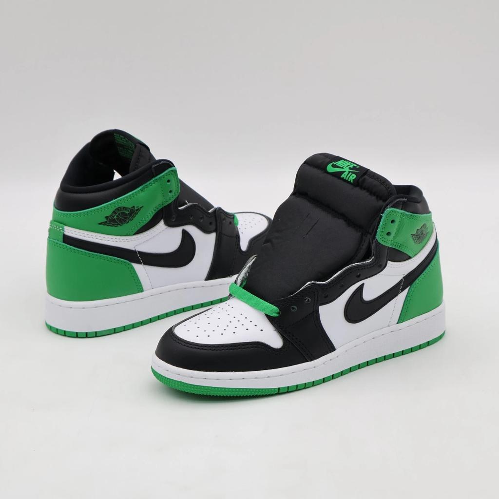 FD1437-031 Nike GS Air Jordan 1 Retro High OG Celtics Black and Lucky Green