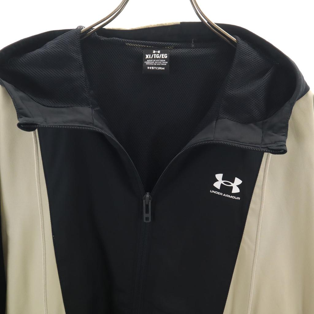 Under Armour Windbreaker XL Black Jacket Mesh Lining Men's Used