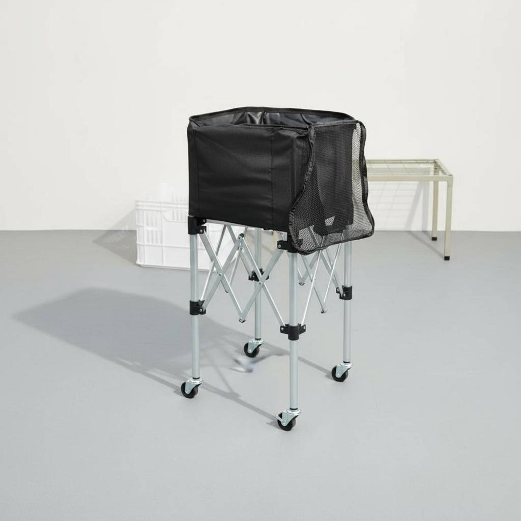 Tennis Ball Collector Cart Lightweight Tennis Ball Cart 1 Piece Large Capacity Sports Equipment Foldable For Trainers