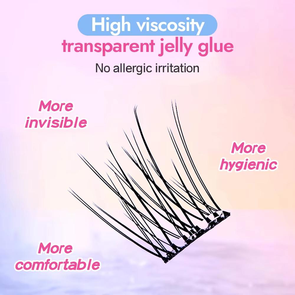 10 Rows Large Capacity Glue-free False Eyelashes Single Cluster 10-12MM C-curled Natural Self-adhesive False Eyelashes