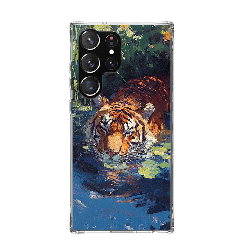 Superior Tiger Pattern Art Phone Case For Samsung Galaxy S26 S25 Edge S24 S23 FE S22 Ultra S21 Plus S20 + Fundas Cover Coque Gal