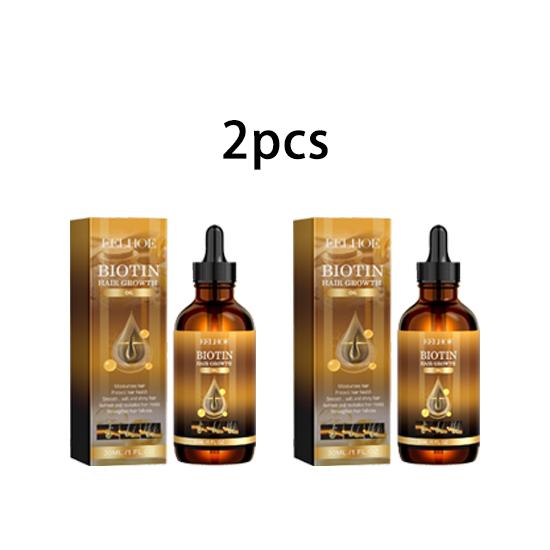 EELHOE Biotin Hair Care Essential Oil Deeply Moisturizes Hair with Scalp Massage Care, Supple and Shiny Daily Hair Care Products 30ml