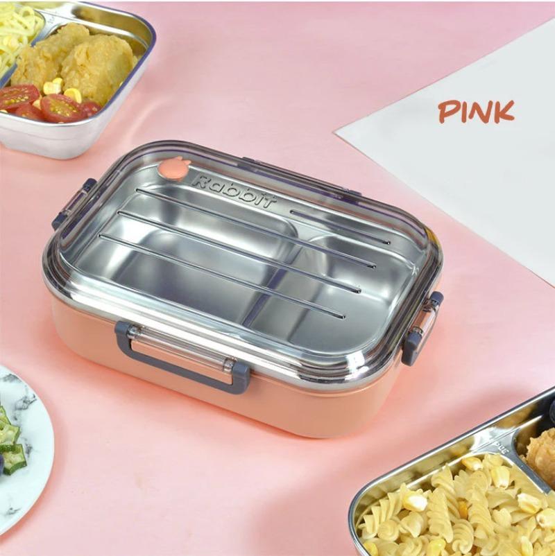 Stainless Steel Insulated Lunch Box Student School Lunch Box Tableware Bento Food Container Storage Breakfast Boxes Plastic Drop