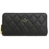 Kate Spade KA590 Black Carry Smooth Quilted Leather Large Continental Wallet for Women Zip-Around [Outlet] [Brand] [Used]