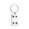 Creative Stainless Steel Poker Pendant: Ace To King of Spades Keychain Backpack Charm