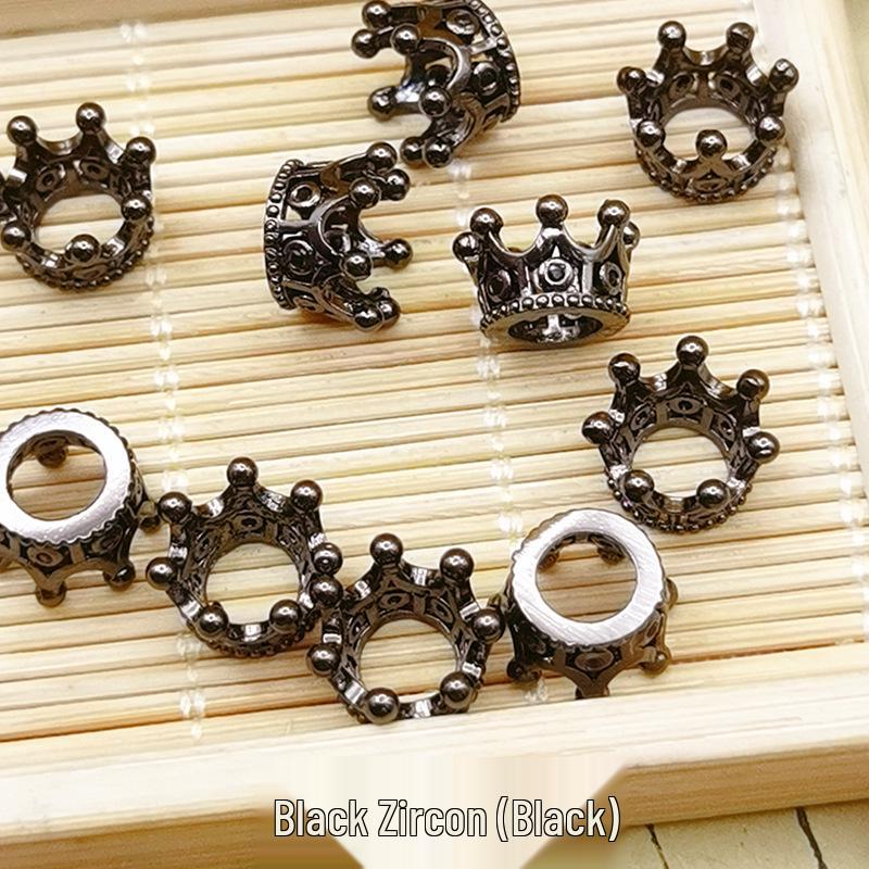 Zircon Inlaid Flower Buddhist Bead Spacer Bracelet Pendants