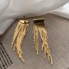High-End Atmospheric Metal Long Fringed Earrings For Women, Light Luxury Design, Simple Temperament, Versatile Earrings For Women
