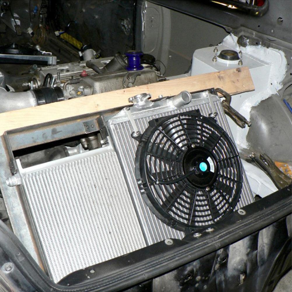 12in Pull Push Car Radiator Fan Engine Bay Cooling with Mounting Kit Auto Modified Parts