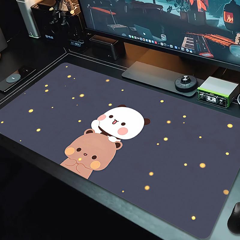PandaBear Love Lace Solid Color Mouse Pad Large Gaming Table Cushion Non-slip Laptop Tablet Big Mousepad XXL Mat Mini PC Playmat With Lock edge