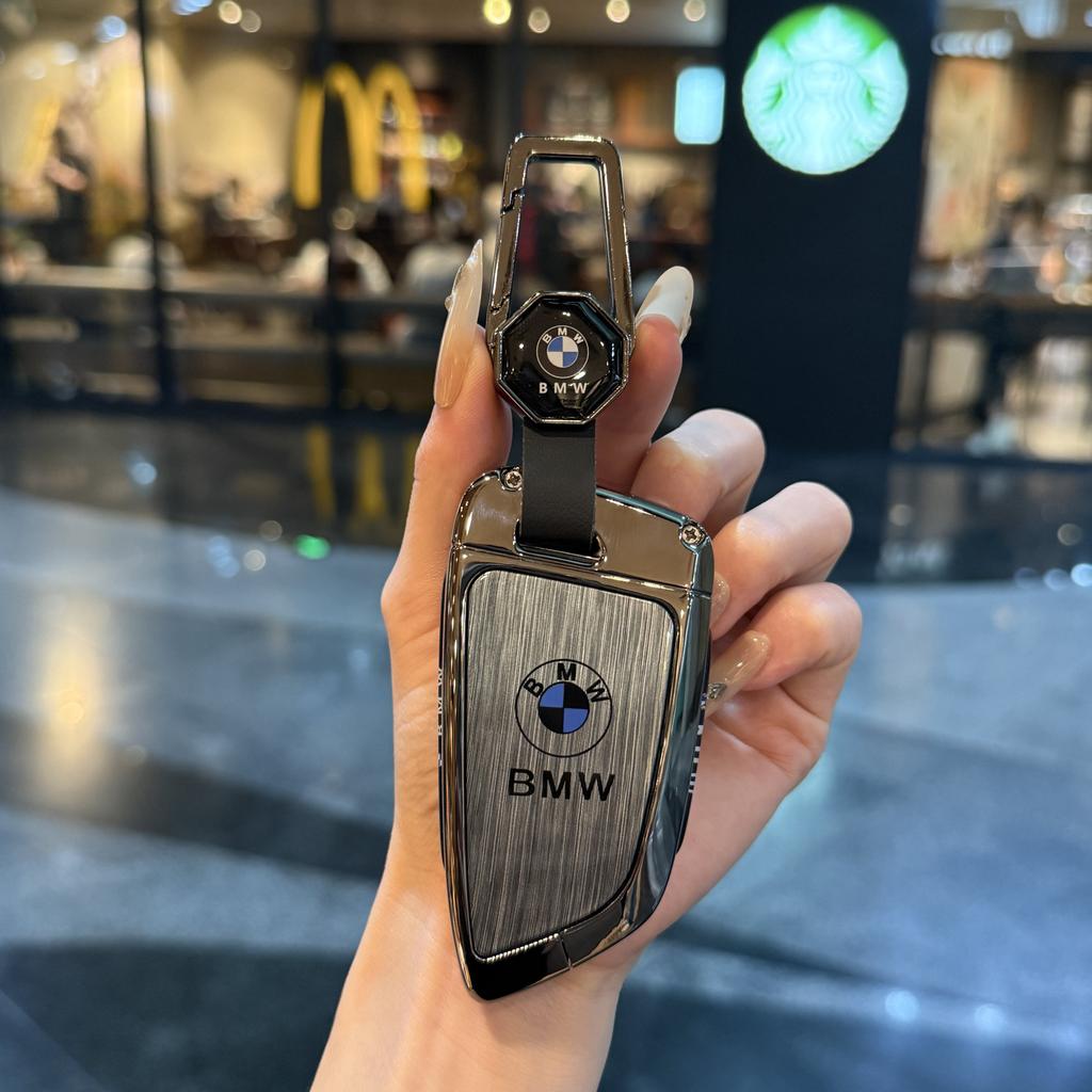 Leather  Car Remote Key Case Cover Shell Fob For BMW X1 X3 X5 X6 X7 1 3 5 6 7 Series G20 G30 G11 F15 F16 G01 G02 F48 Keyless PS9