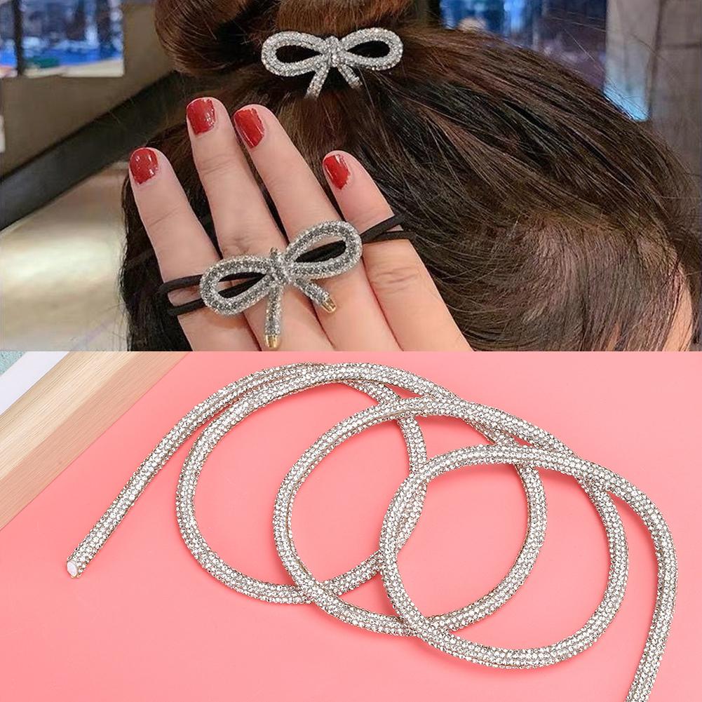 6mm 1m Rhinestones Tube Rope Trim Chain DIY Clothes Decoration for Jewelry Making