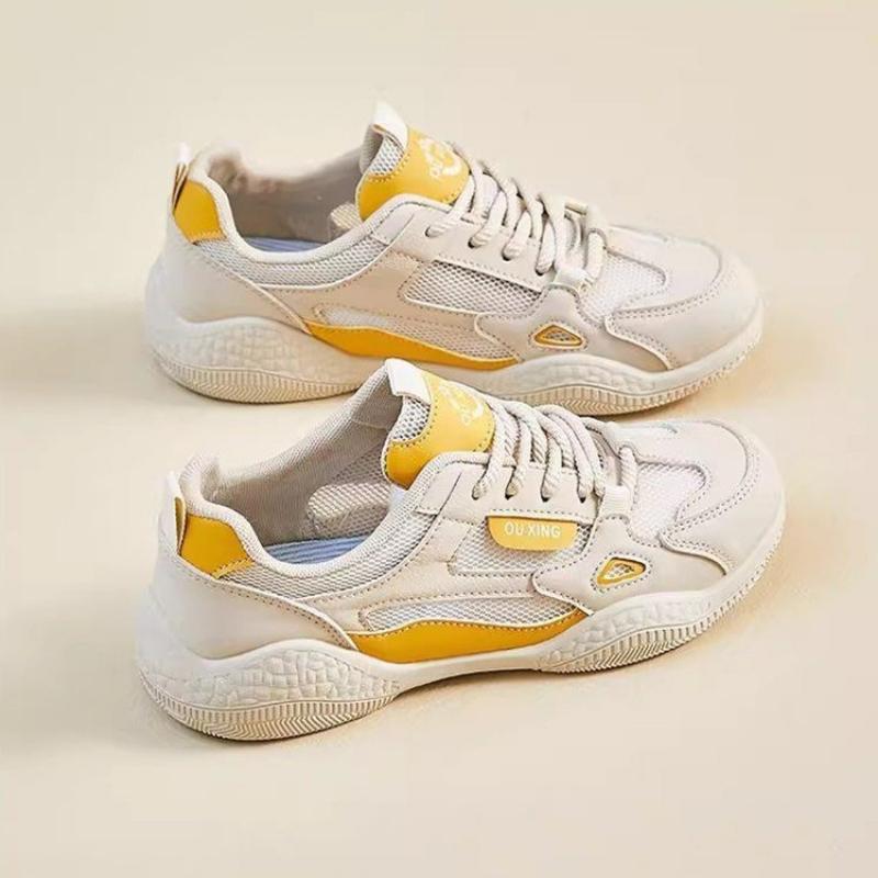 Jesienne i Zimowe Buty Damskie, Damskie Sneakersy, Białe Sneakersy, Niskie Okrągłe Sznurowane Buty Casualowe