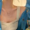 New Chinese Zen Ethnic Style Butterfly Necklace Women'S High Sense Retro Collarbone Chain Sweater Chain Accessories