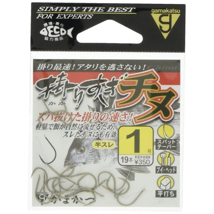 Gamakatsu Kakesugi Hook Chinu No. 1 Fishing Hook Brown