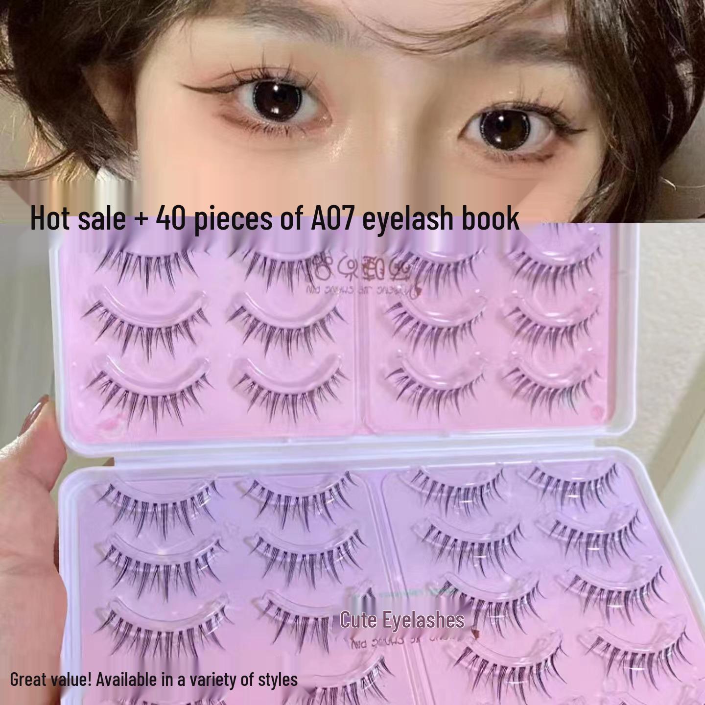 

Книга накладных ресниц в стиле манга: 40 Цельных полосок, Натуральные и Густые (A07 M08 MH08)