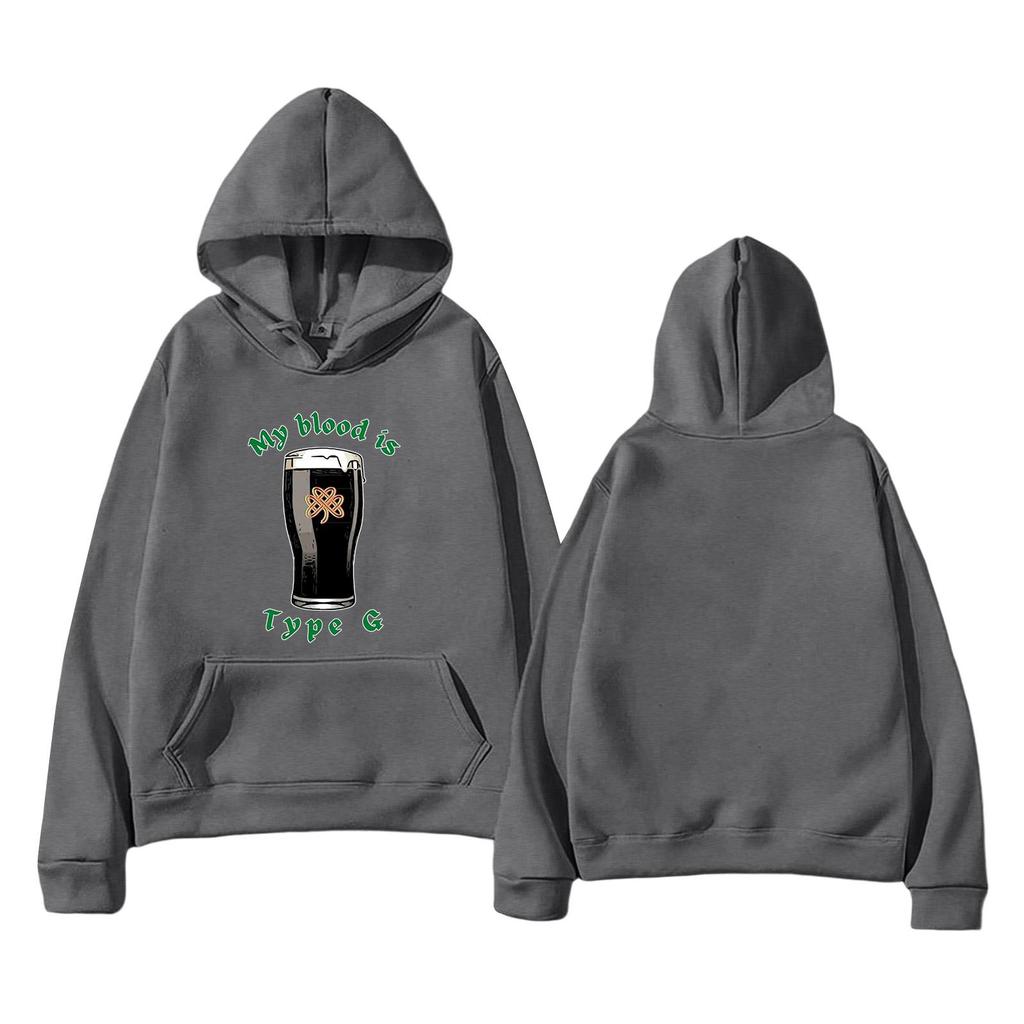 Unisex Fashion Lightweight Long Sleeve Pullover With Pockets Printed Hoodie