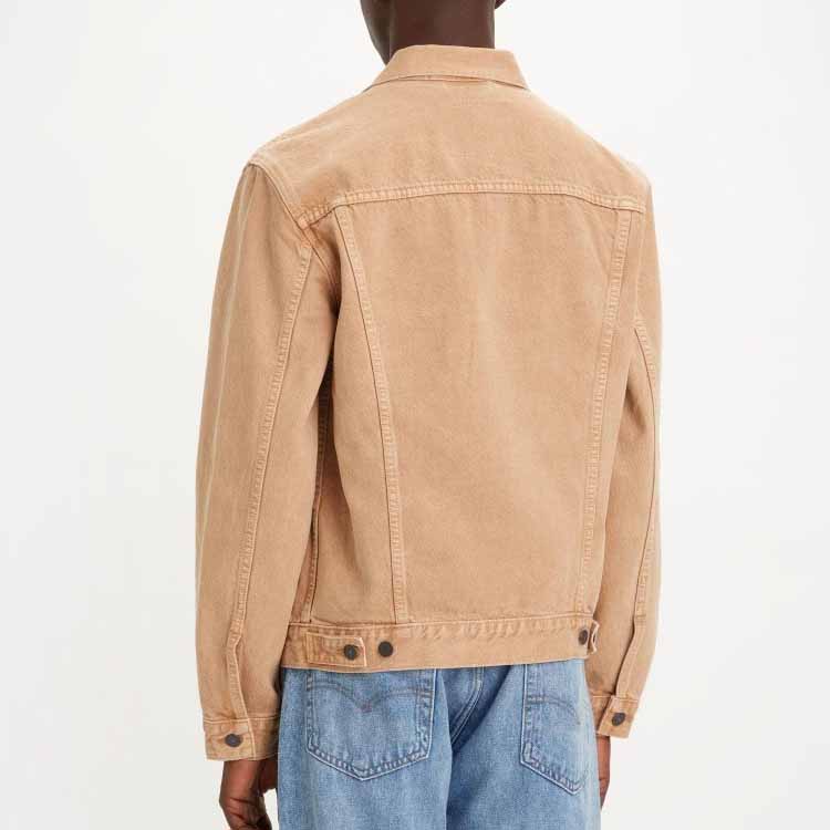 Levis Solid Color Single-Breasted Long Sleeve Casual Denim Jacket Men Jackets Brown 72334-0668