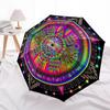1pc Psychedelic Mandala Folding Umbrella, Durable, Suitable for Outdoor Activities or Rain, Suitable for Commuting yy251027097